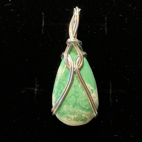 Jewelry - Variscite wrapped stone pendant